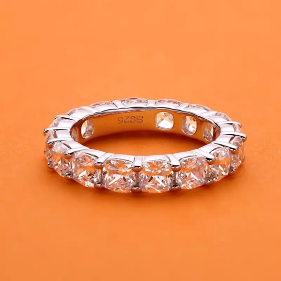 Men's Sparkle Band Diamond Wedding Eternity Bands Ice Ring - Picture 15 of 16